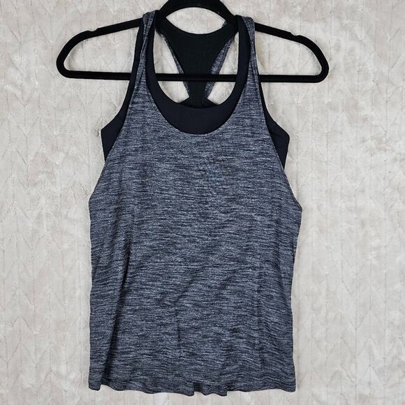 Lululemon Twist And Toil Tank 4 Luon Lightweight Layered Running Athletic Gym - Picture 3 of 9